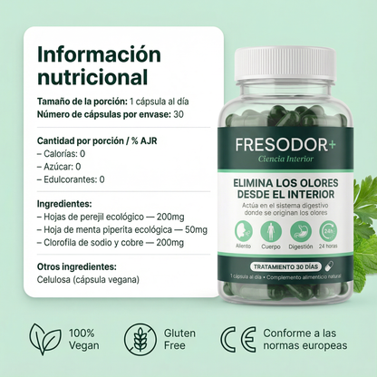 FRESODOR+ | Elimina el mal olor y la vergüenza social desde dentro en menos de 7 días