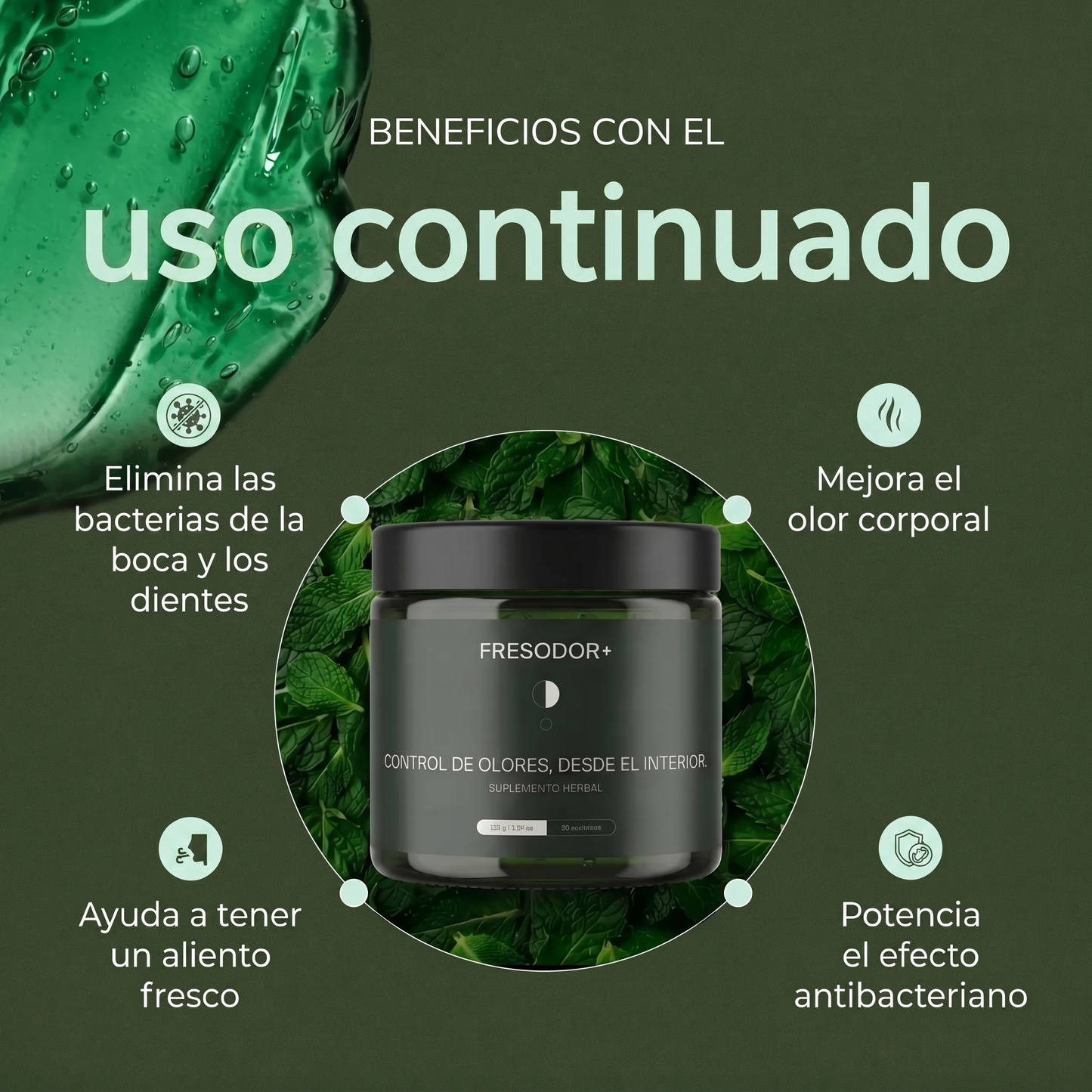 FRESODOR+ | Complemento Herbal En Gel Antiolor